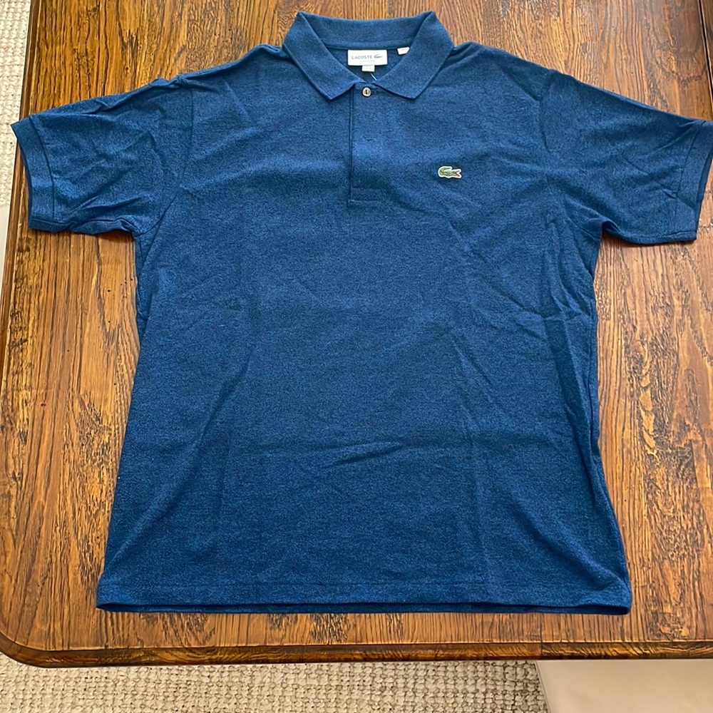Lacoste NWT blue XL short sleeved golf polo shirt